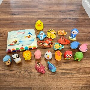 Bath Water Toys Bundle Baby Toddler Kids Disney Book with Suction Characters